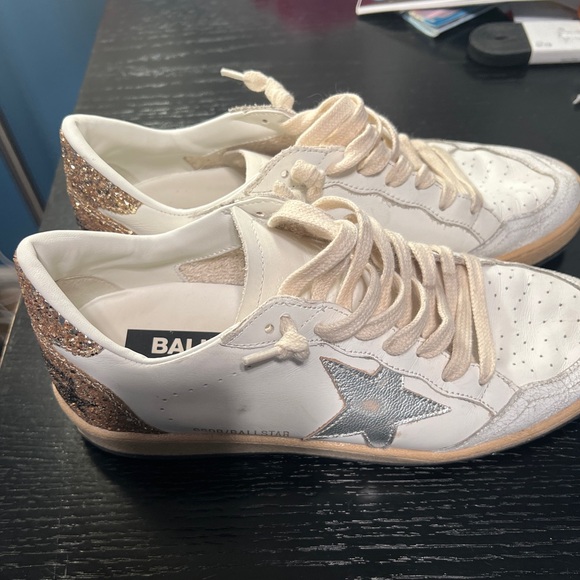 Golden Goose Ballstar Mixed Leather Low-Top Sneakers. Size 39 - Picture 7 of 12